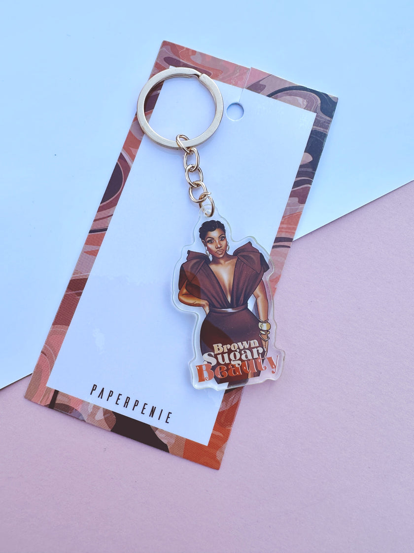 Brown sugar beauty Keyring