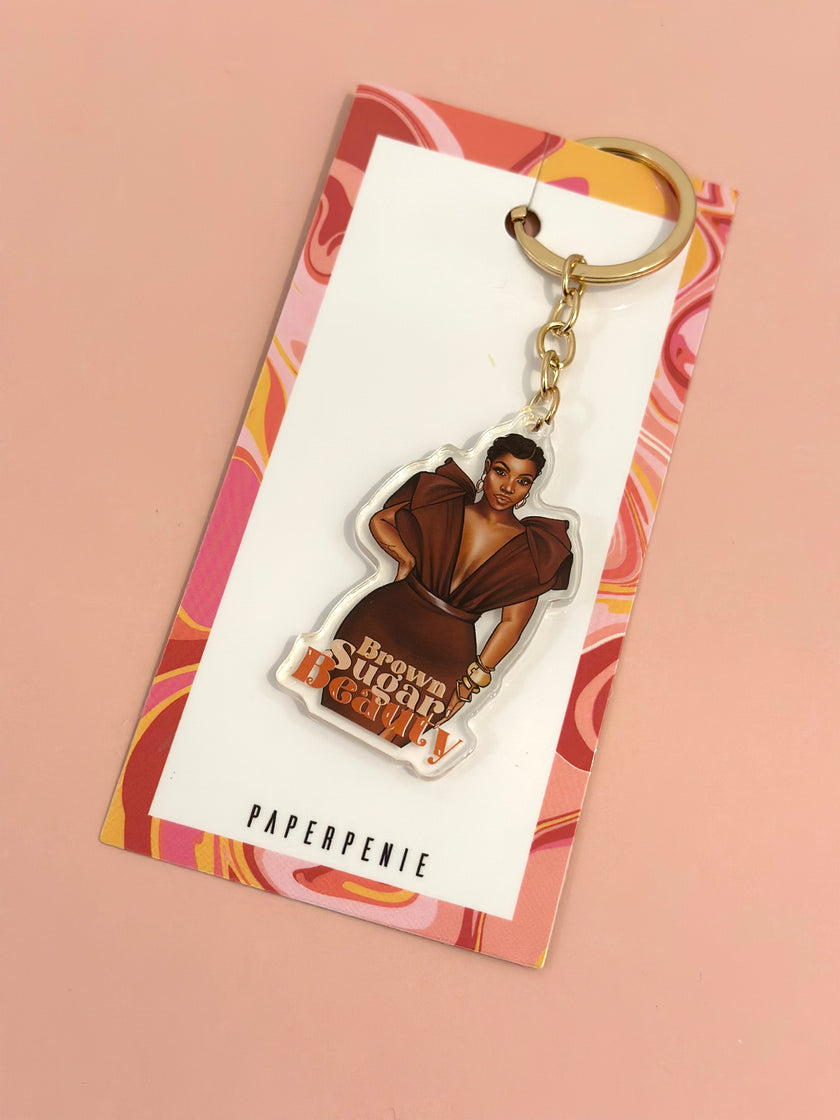 Brown sugar beauty Keyring