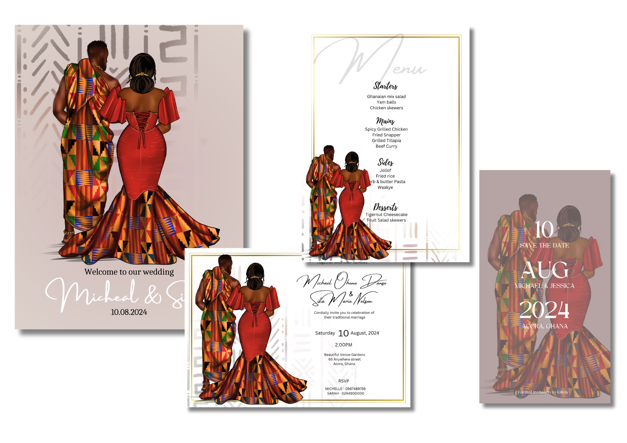 Red Kente Collection Bundle