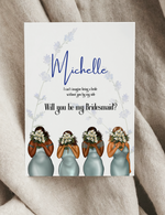 Bridesmaid Proposal Card (Blue)