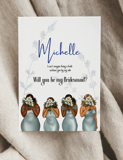 Bridesmaid Proposal Card (Blue)