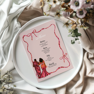 Pink Kente Menu Template