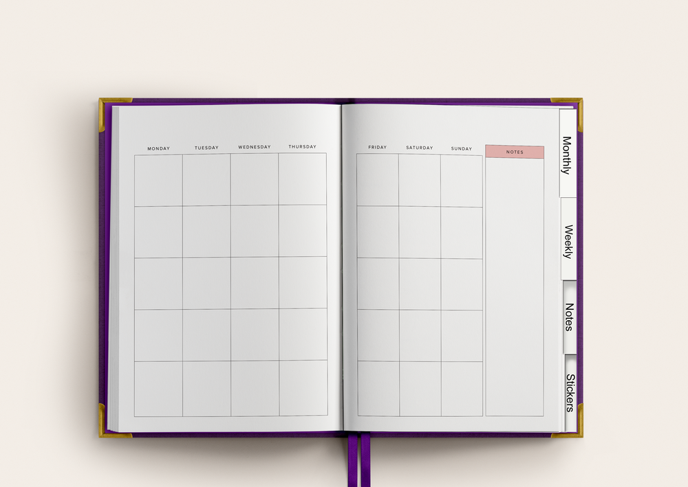 Undated Weekly planner - Violet Batik