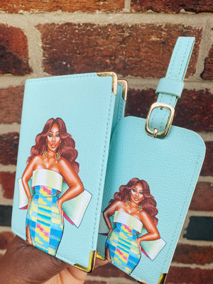 
            
                Load image into Gallery viewer, Ewura Passport Cover &amp;amp; Luggage Tag Set
            
        