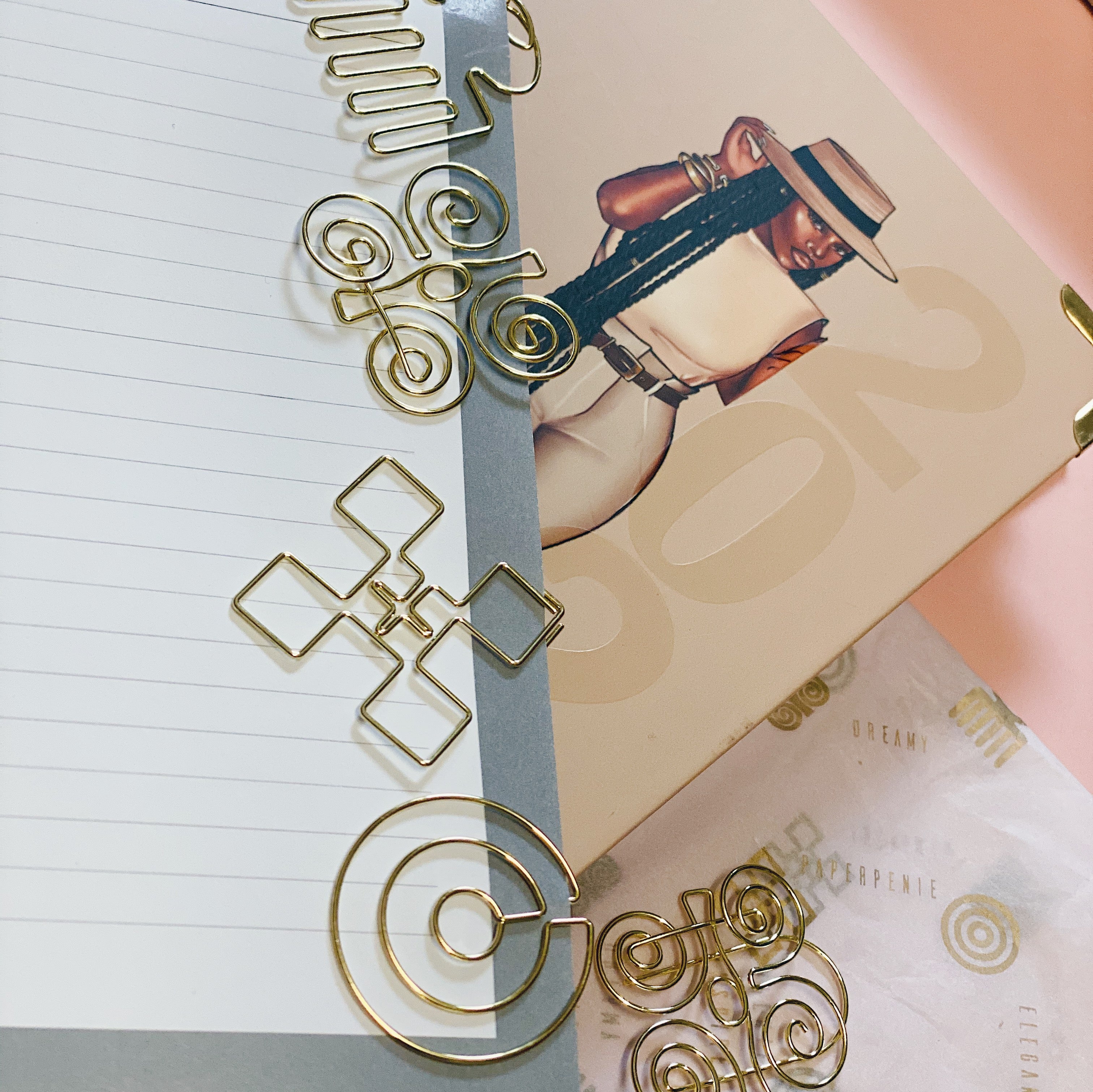 Adinkra paper pins/ clips