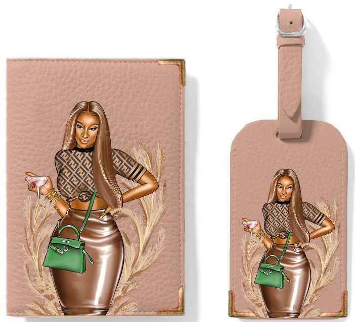 Aisha Passport Cover & Luggage Tag Set