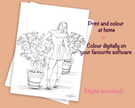 Lemon Flare Digital colouring page