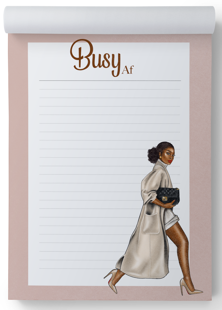 Brooke Busy AF notepad