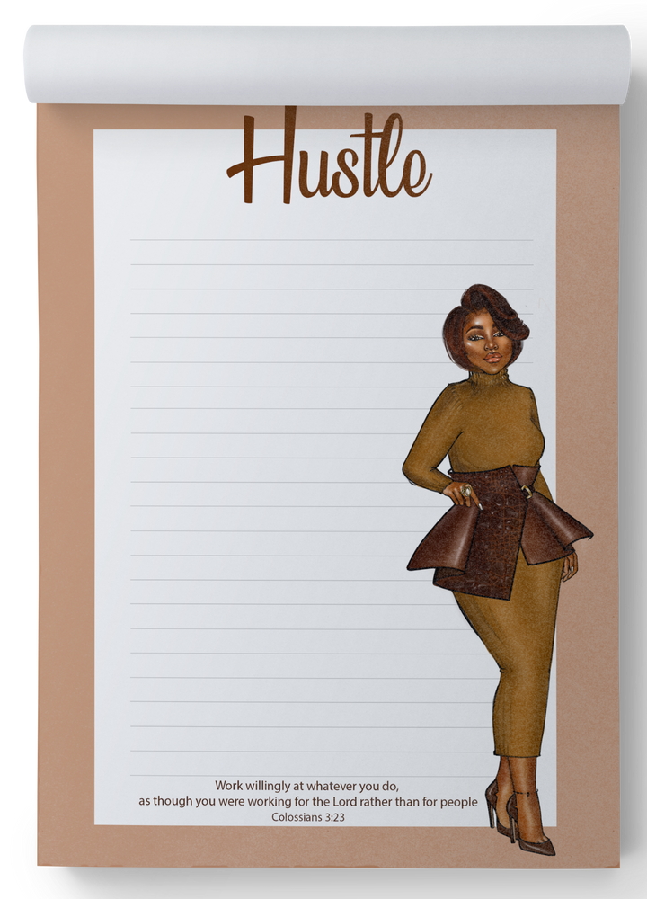Hallie Hustle notepad