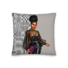 Kente Black Luxury throw pillow