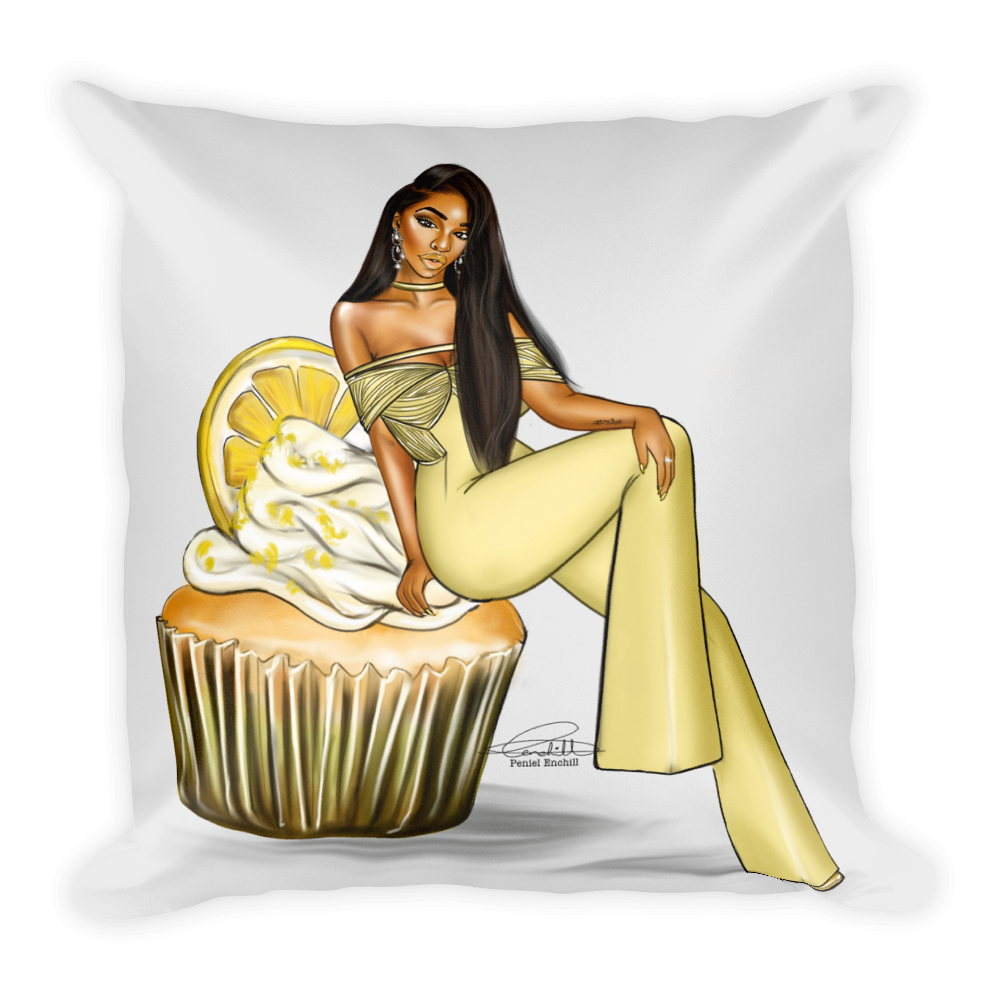 Ms. Lemon Square Pillow