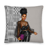 Kente Black Luxury throw pillow